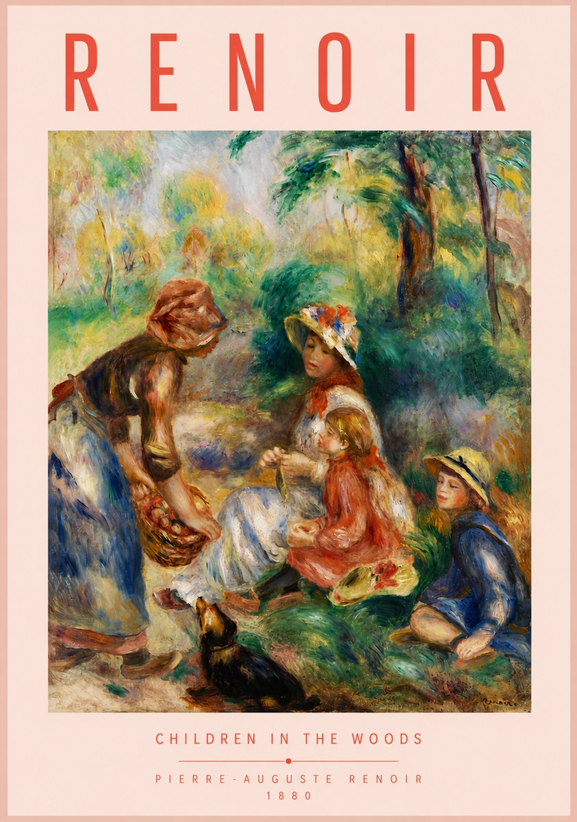 Renoir Children in the Woods No4 - Póster