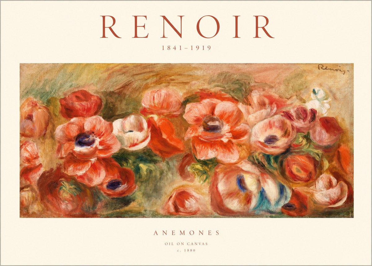 Renoir Anemones No1 - Póster