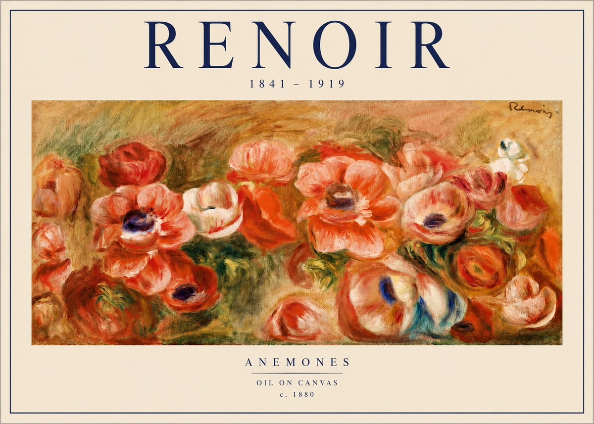 Renoir Anemones No3 - Póster
