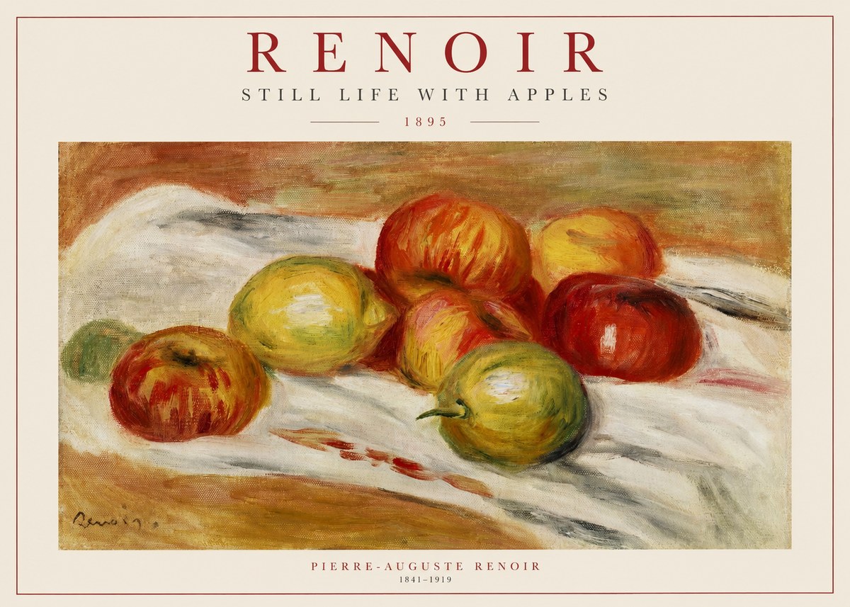 Renoir Still Life with Apples No1 - Póster