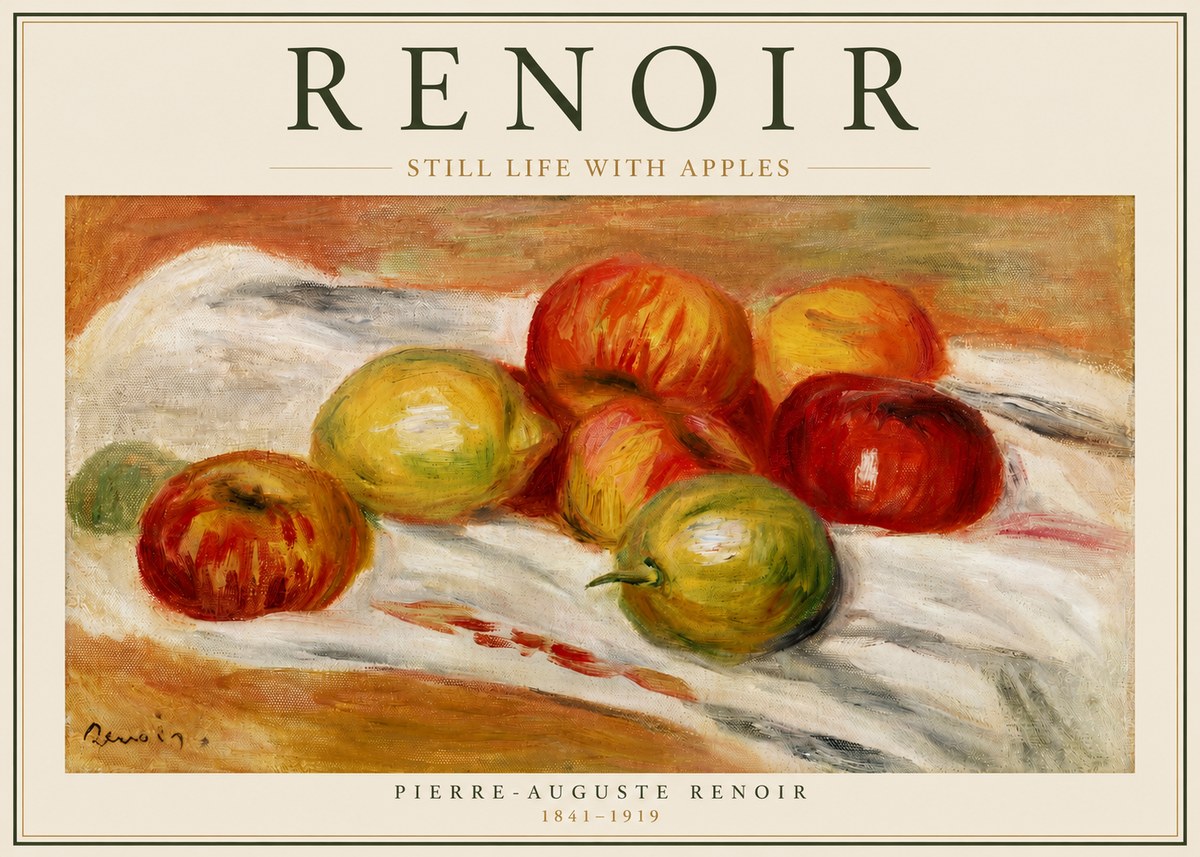 Renoir Still Life with Apples No2 - Póster