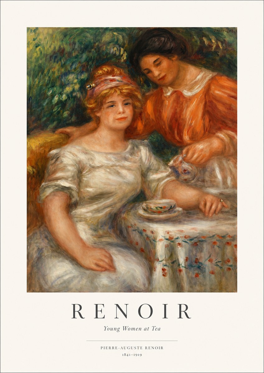 Renoir Young Women at Tea No1 - Póster