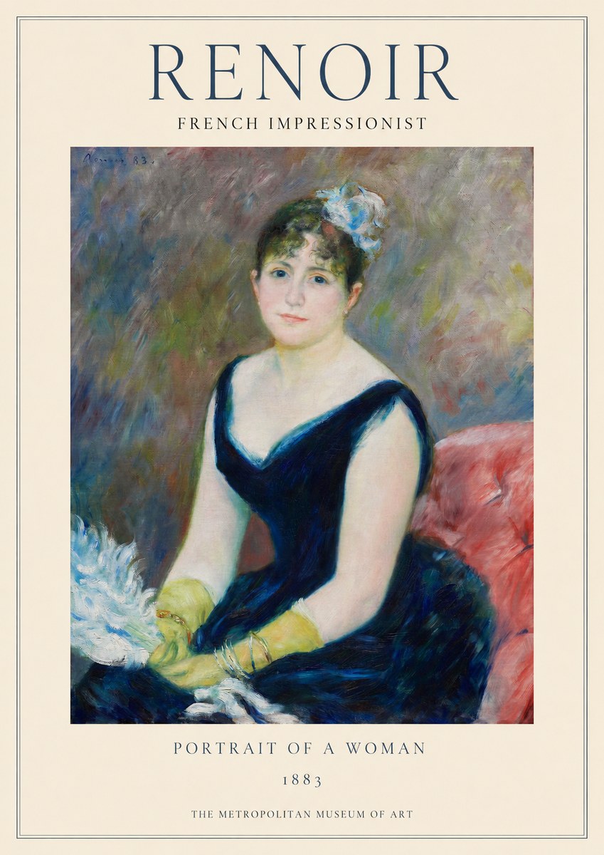 Renoir Portrait of a Woman I No1 - Póster