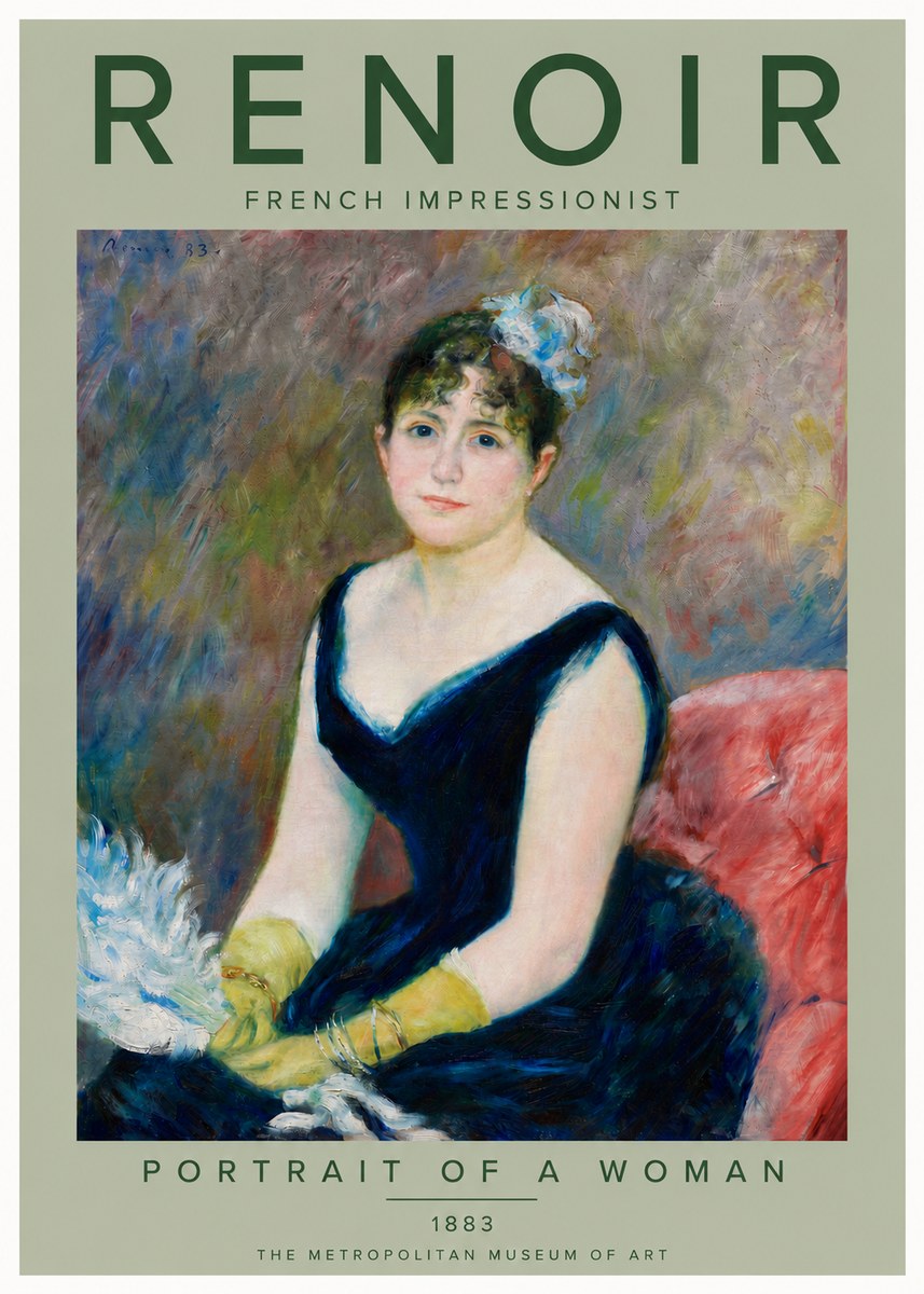 Renoir Portrait of a Woman No6 - Póster
