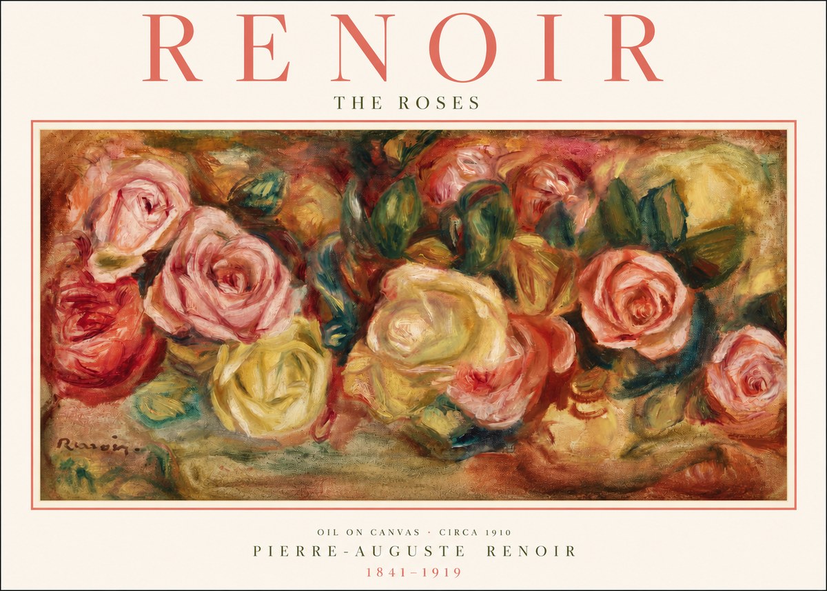 Renoir The Roses No2 - Póster