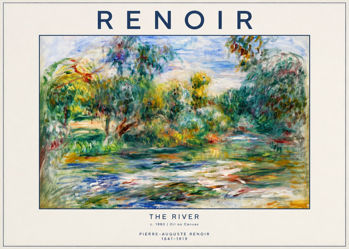 Renoir The River No2 - Póster