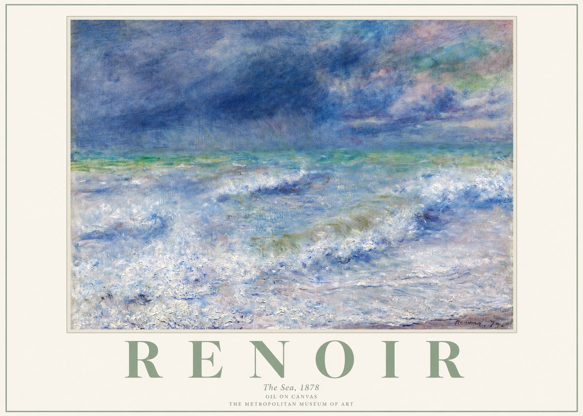 Renoir The Sea No2 - Póster