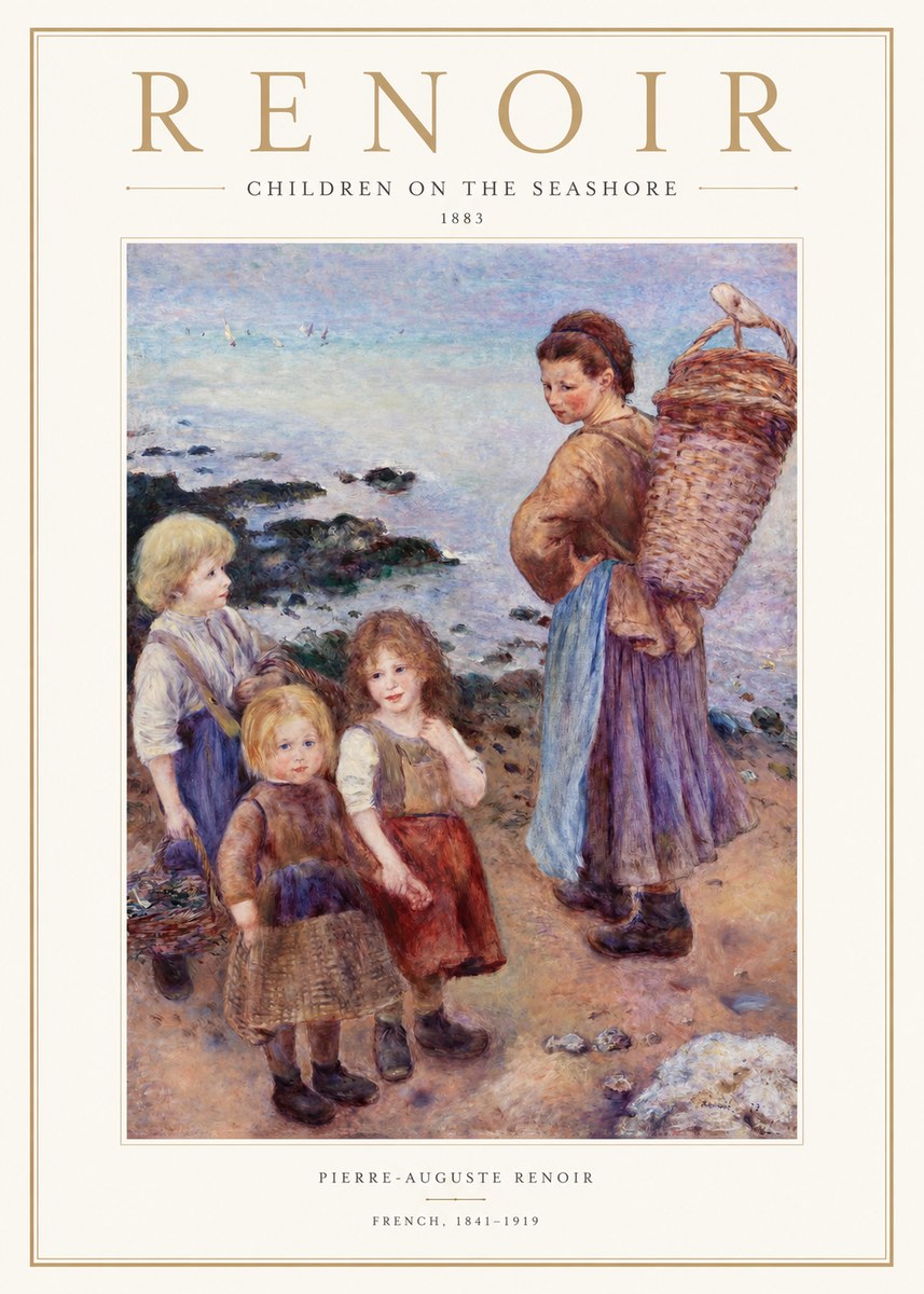Renoir Children on the Seashore No1 - Póster
