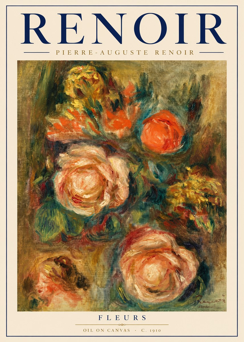 Renoir Fleurs No3 - Póster