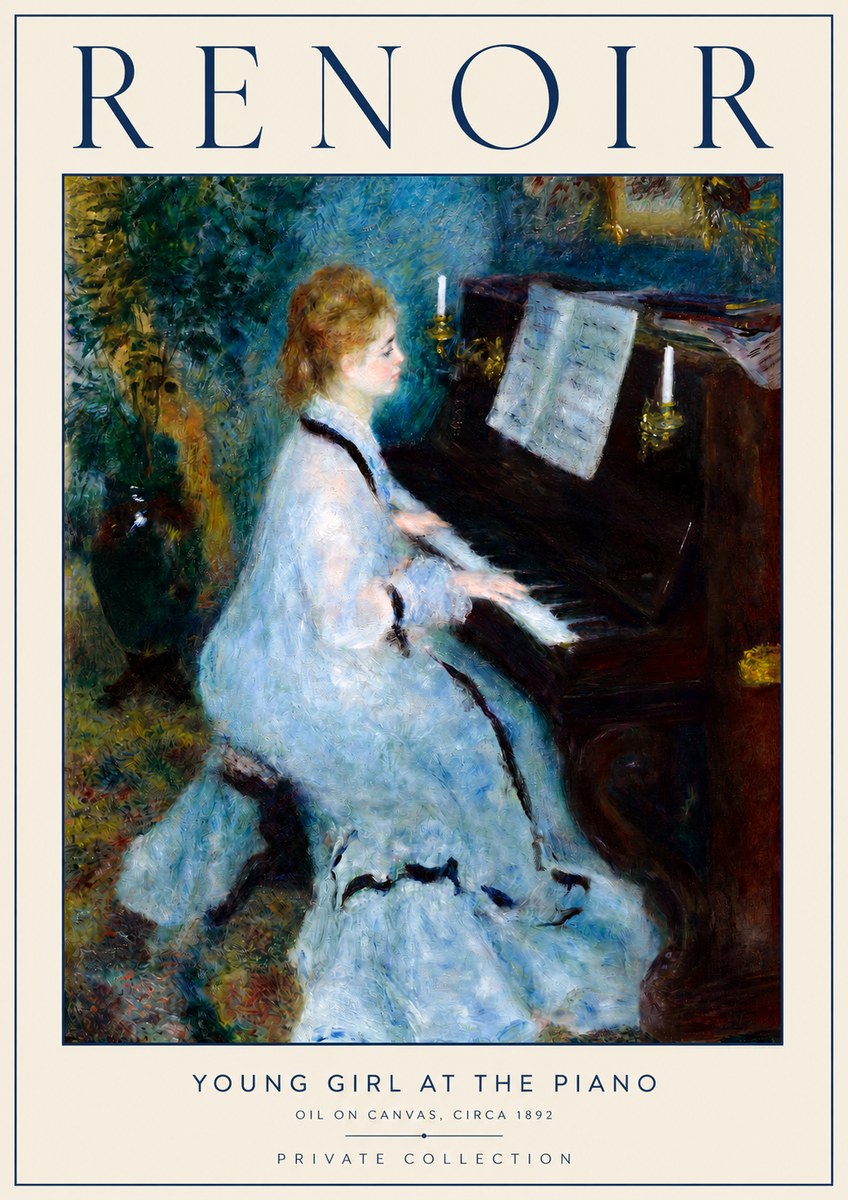 Renoir Young Girl at the Piano No2 - Póster