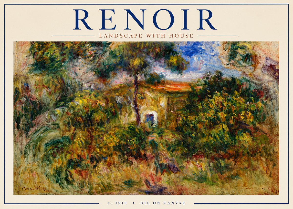 Renoir Landscape with House I No3 - Póster