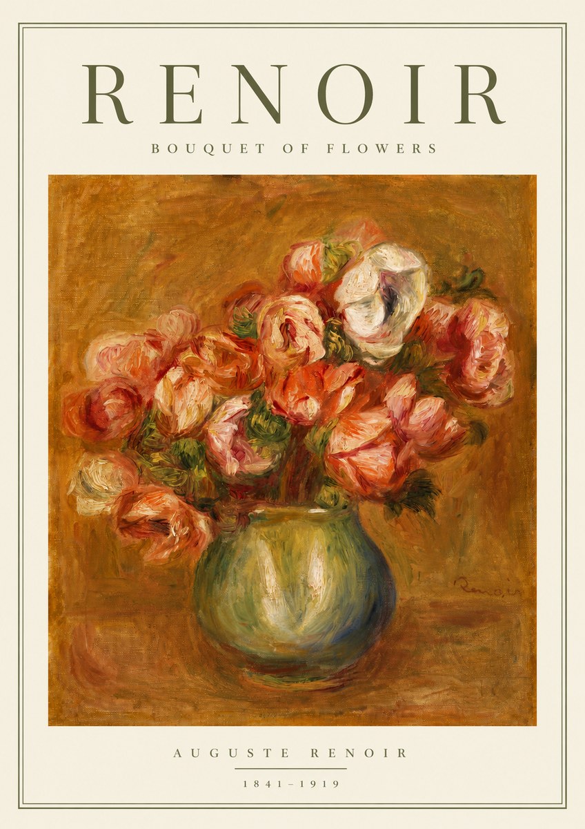 Renoir Bouquet of Flowers I No3 - Póster