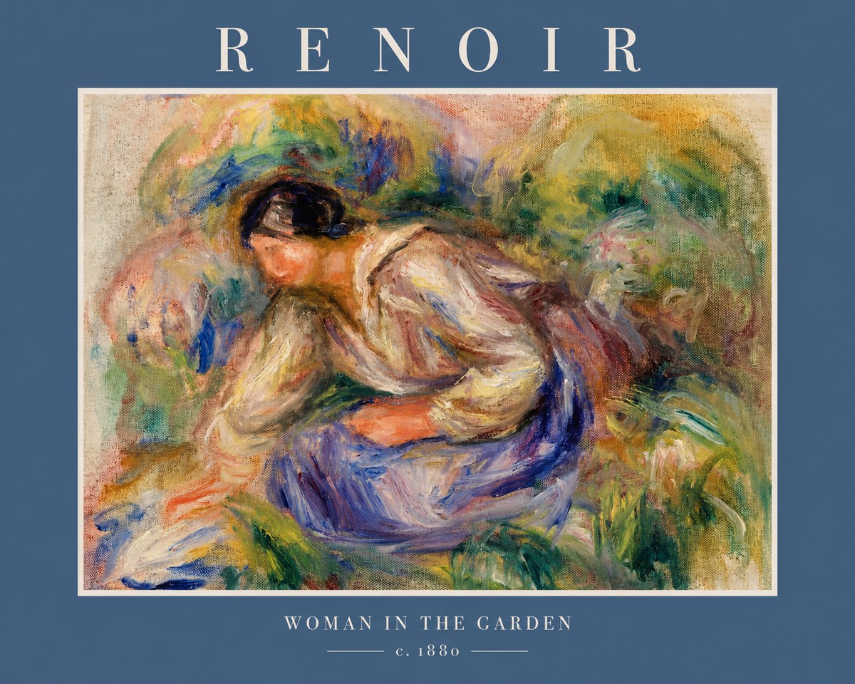Renoir Woman in the Garden No2 - Póster