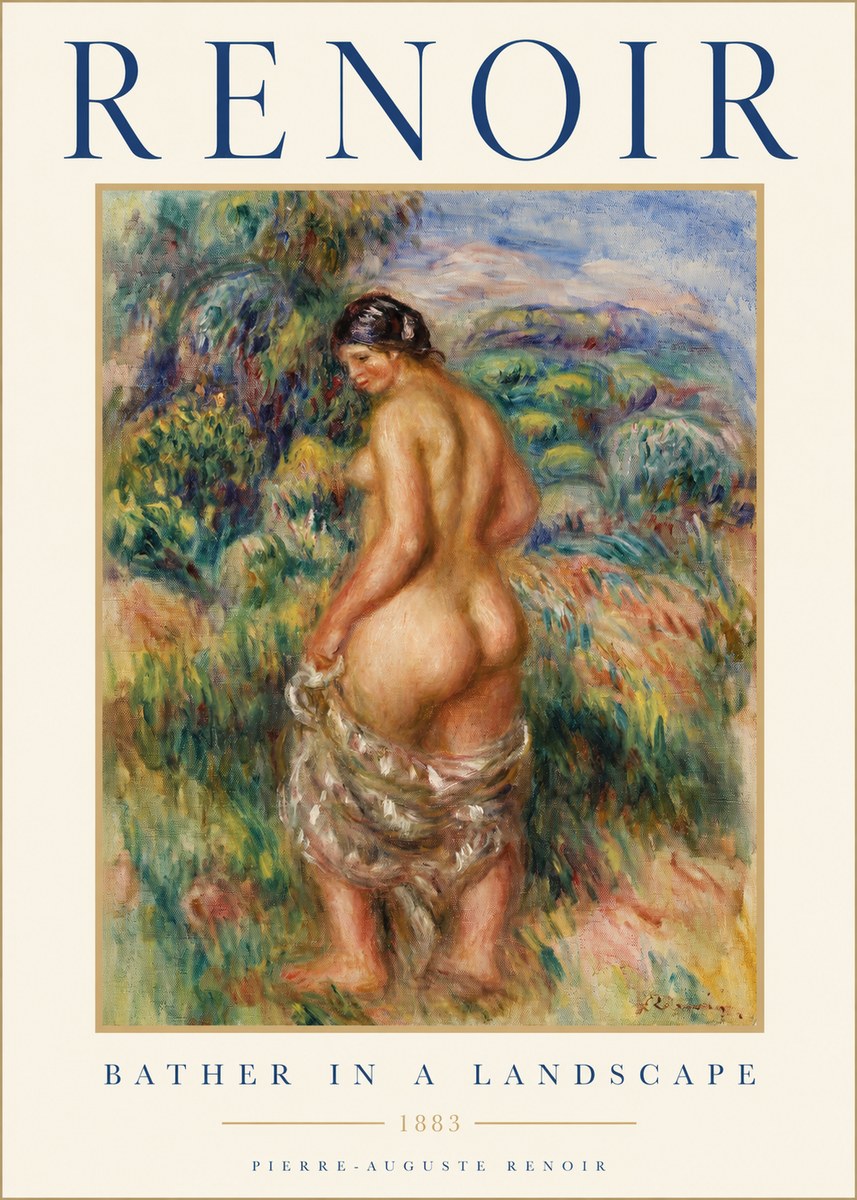 Renoir Bather in a Landscape No1 - Póster