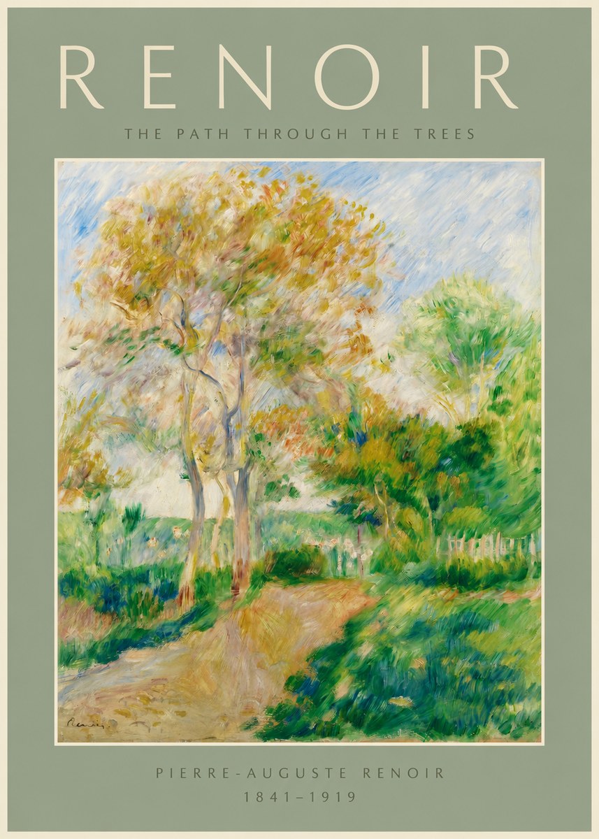 Renoir The Path Through the Trees No2 - Póster