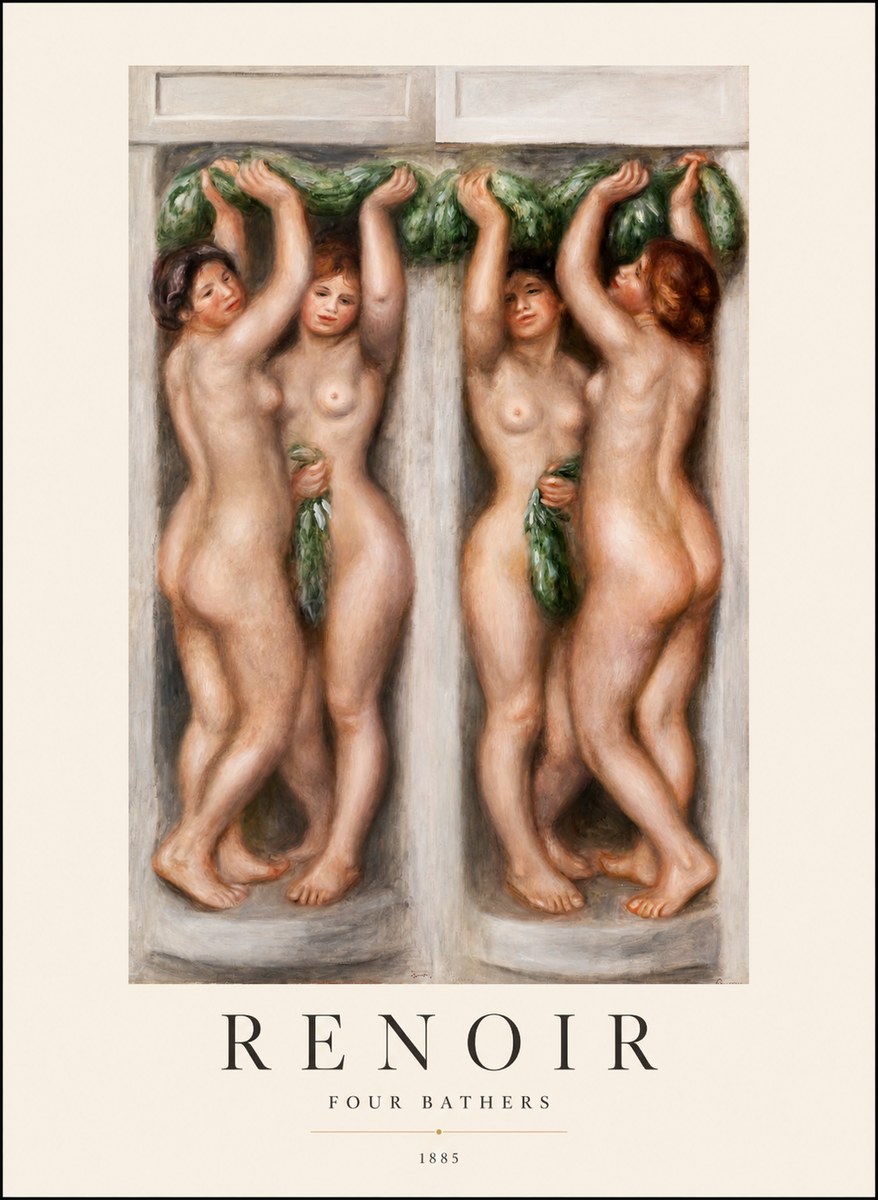 Renoir Four Bathers No1 - Póster