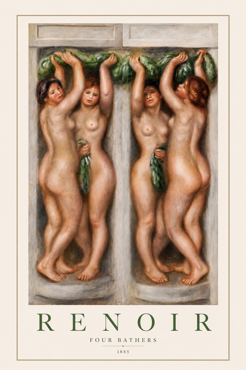 Renoir Four Bathers No2 - Póster