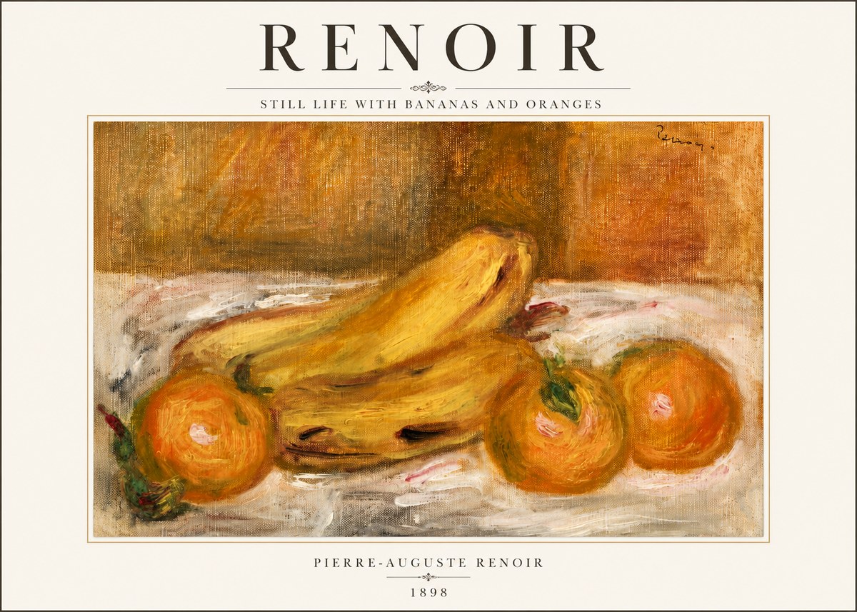 Renoir Still Life with Bananas and Oranges No3 - Póster