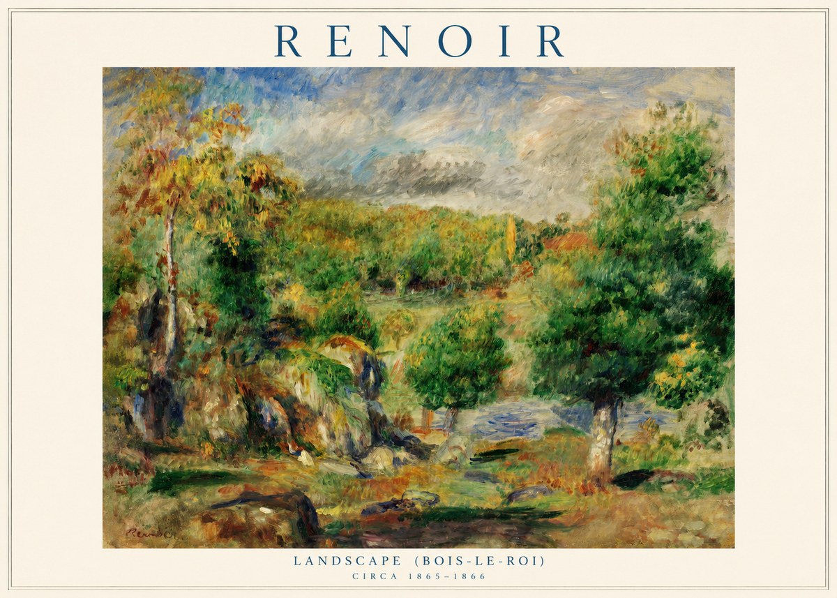 Renoir Landscape (Bois-le-roi) No1 - Póster