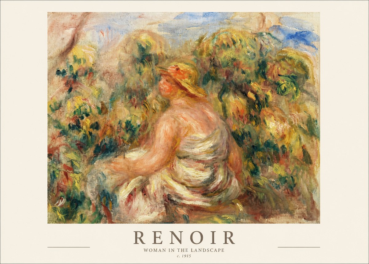 Renoir Woman in a Garden (Study) No2 - Póster