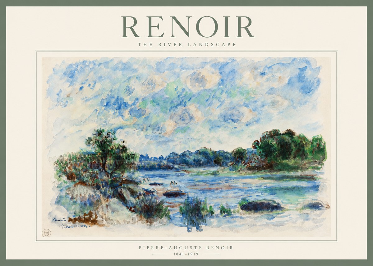 Renoir The River Landscape No2 - Póster