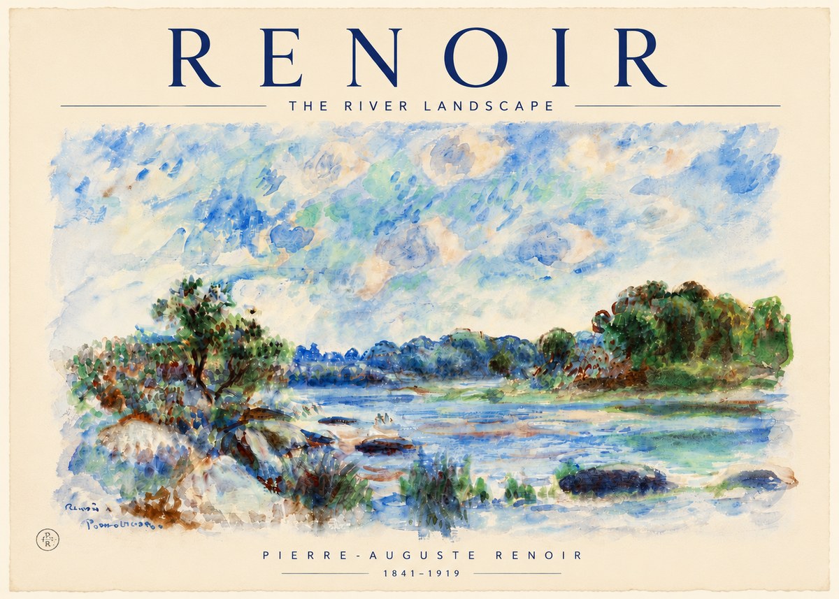 Renoir The River Landscape No6 - Póster