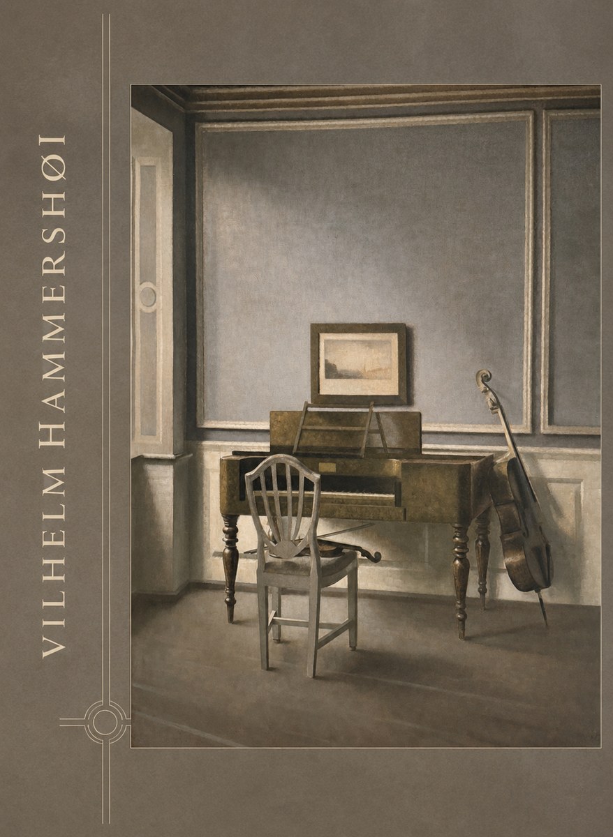 Vilhelm Hammershøi Interior with a Piano and a Cello No4 - Póster