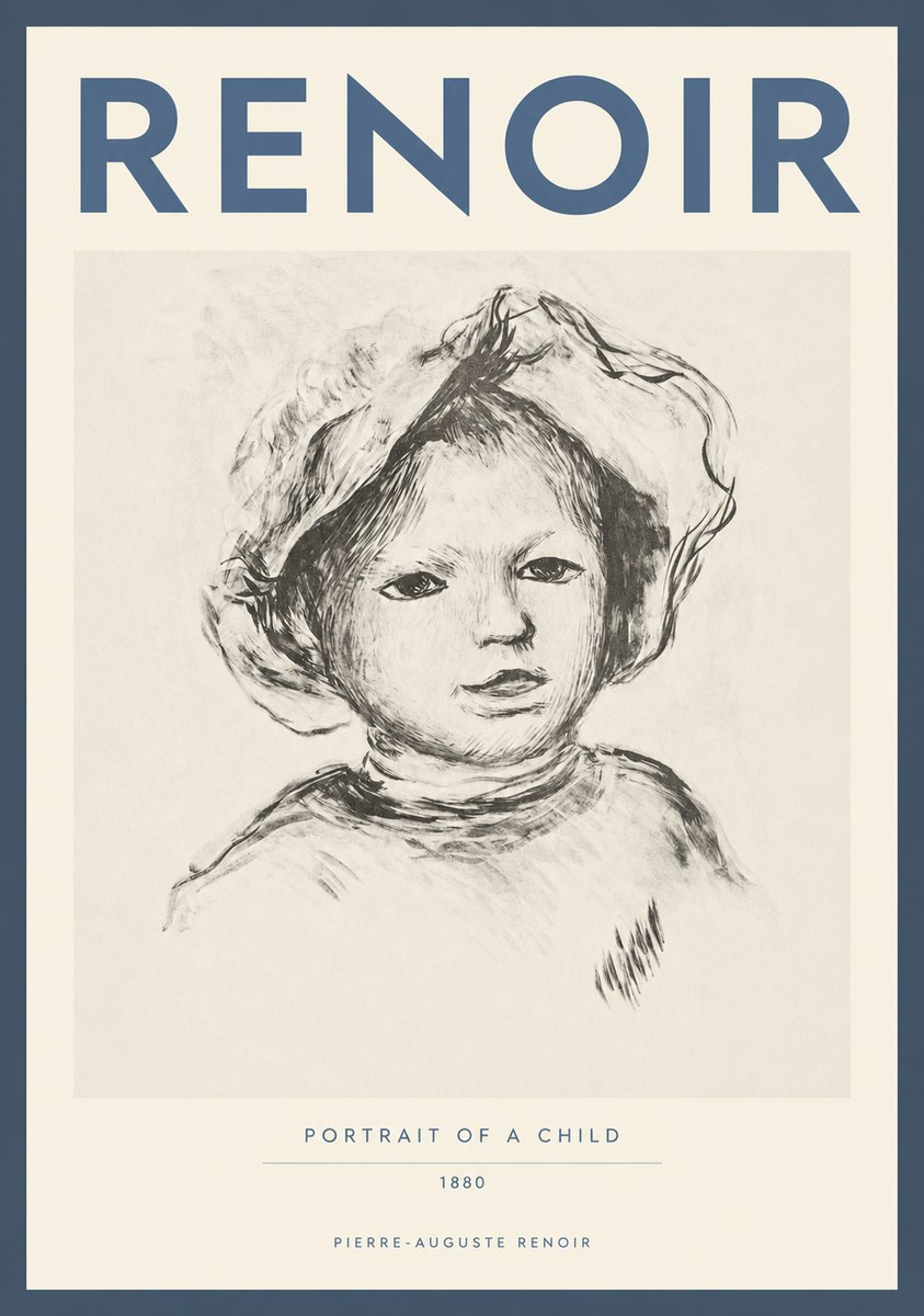 Renoir Portrait of a Child II No2 - Póster