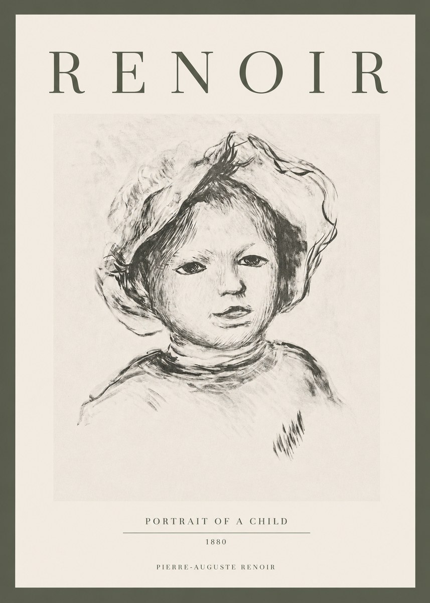Renoir Portrait of a Child II No3 - Póster