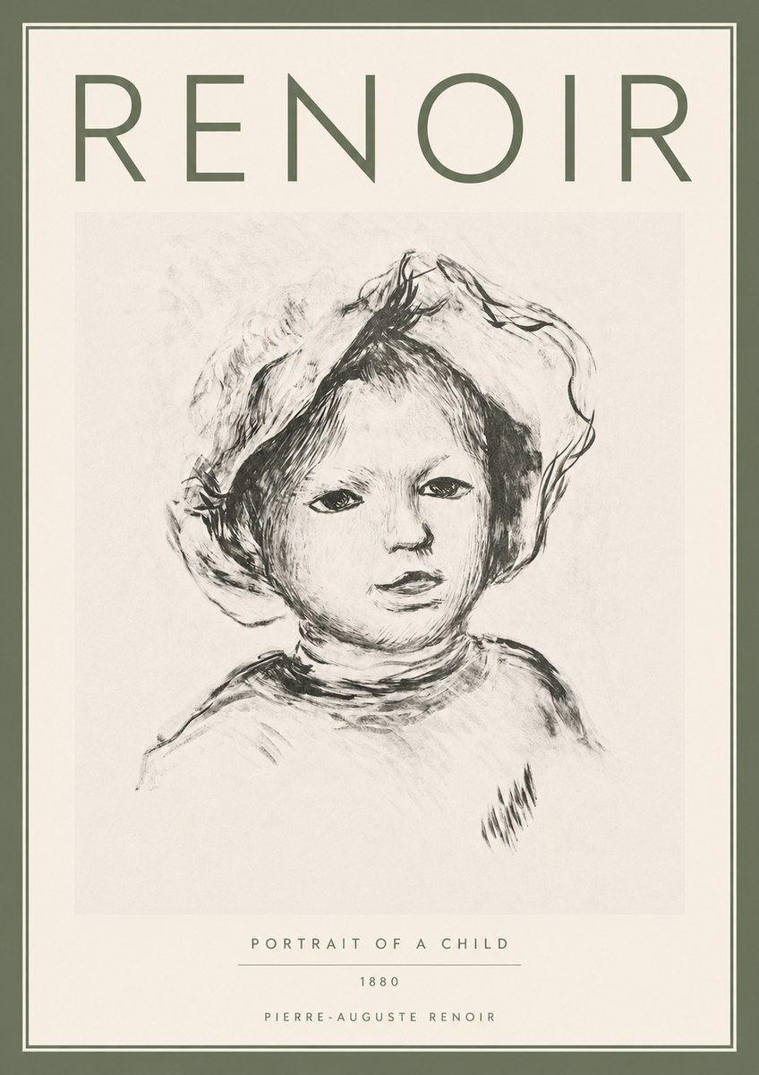 Renoir Portrait of a Child II No5 - Póster