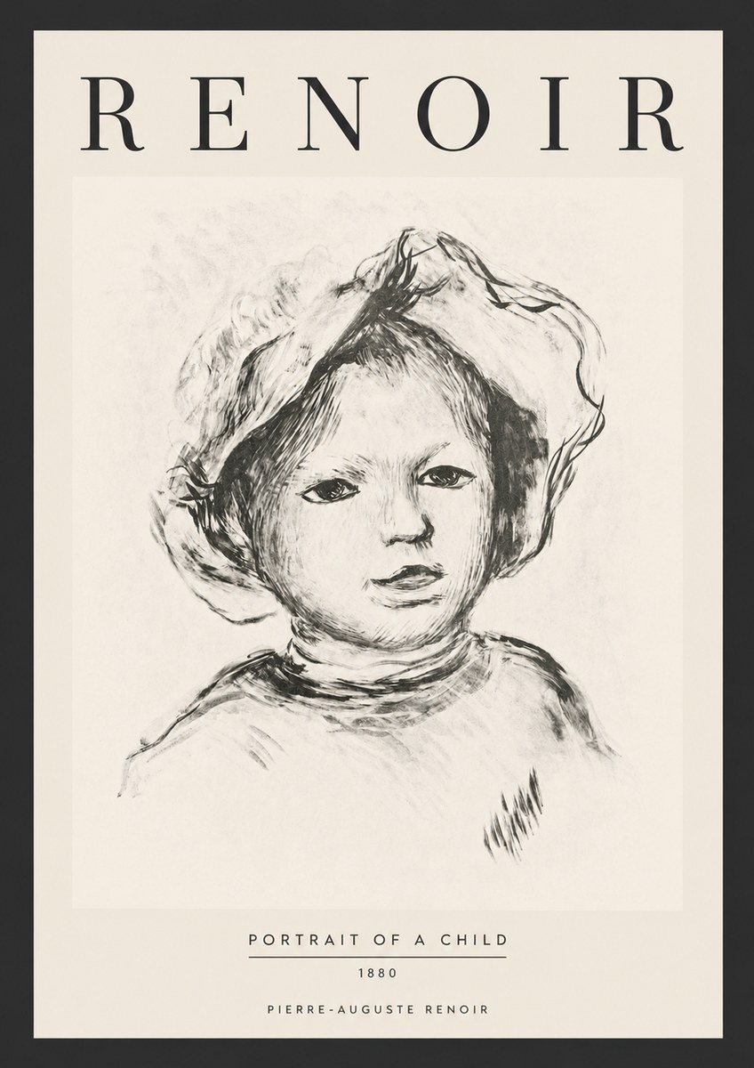 Renoir Portrait of a Child II No6 - Póster