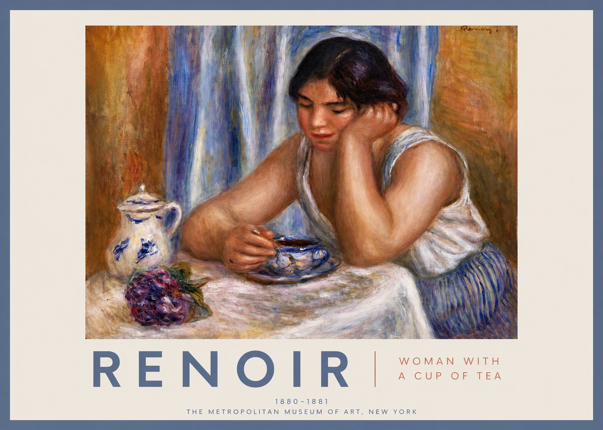 Renoir Woman with a Cup of Tea No2 - Póster