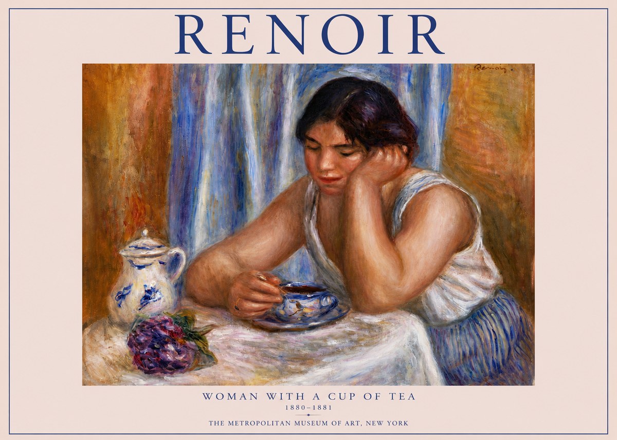 Renoir Woman with a Cup of Tea No3 - Póster