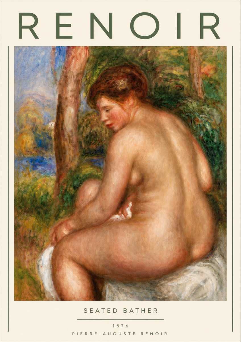 Renoir Seated Bather No4 - Póster