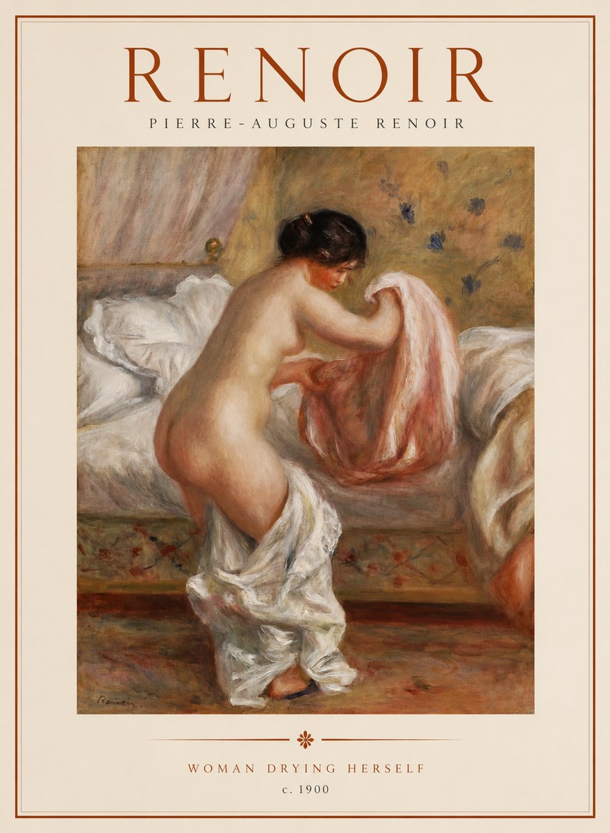 Renoir Woman Drying Herself No1 - Póster