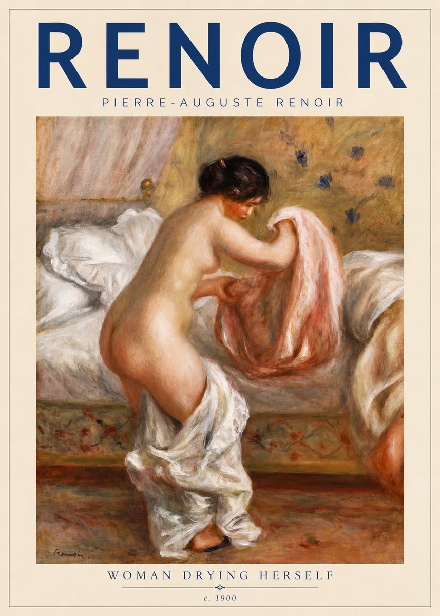 Renoir Woman Drying Herself No3 - Póster