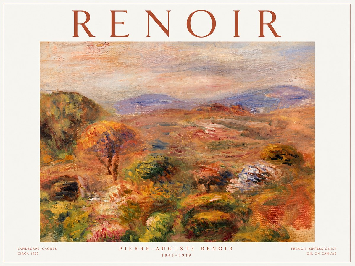 Renoir Landscape, Cagnes No5 - Póster