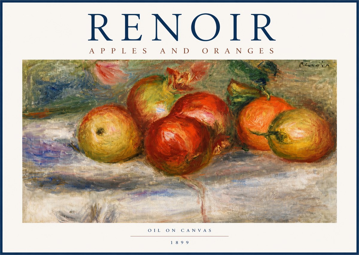 Renoir Apples and Oranges No3 - Póster
