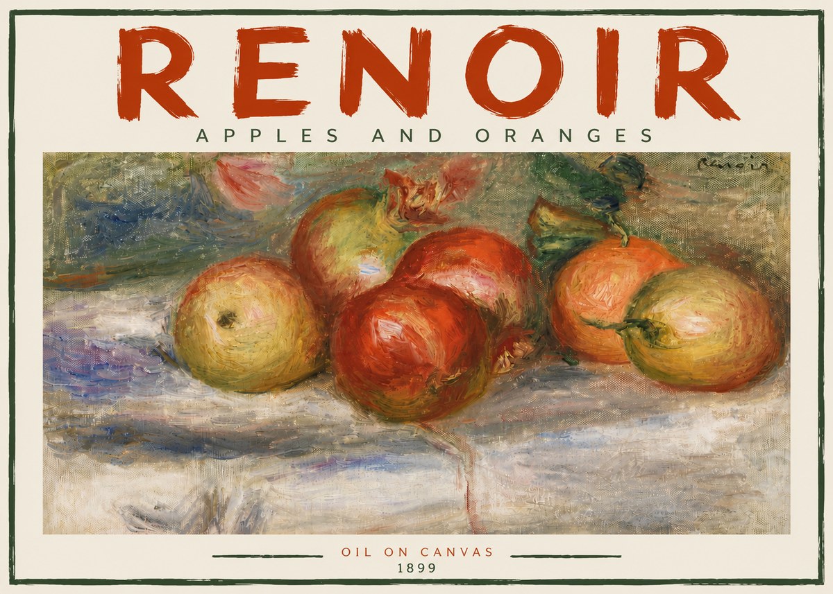 Renoir Apples and Oranges No5 - Póster