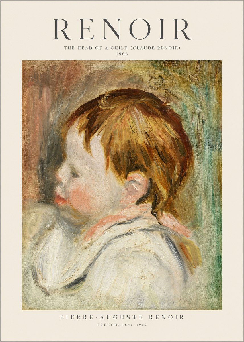 Renoir The Head of a Child (Claude Renoir) No1 - Póster