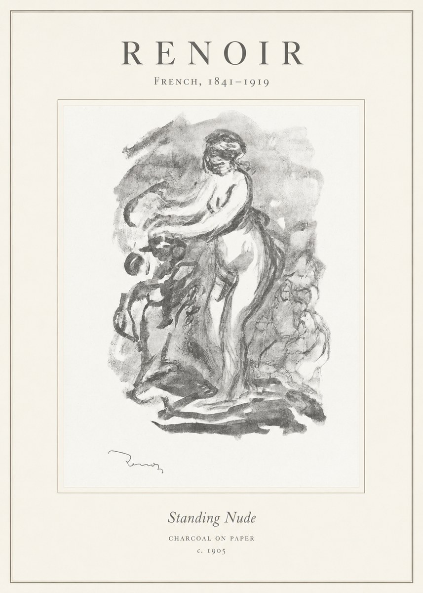 Renoir Standing Nude No1 - Póster
