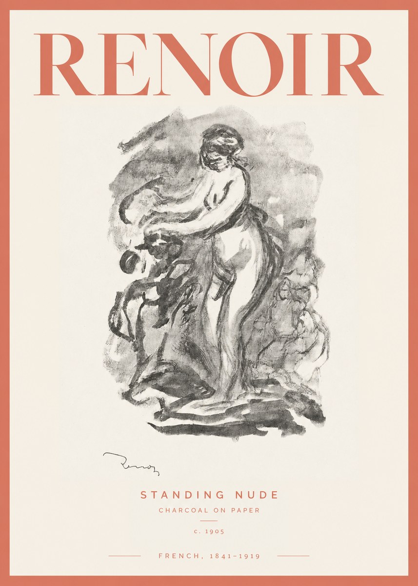 Renoir Standing Nude No2 - Póster