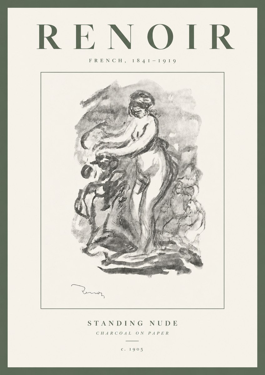 Renoir Standing Nude No3 - Póster
