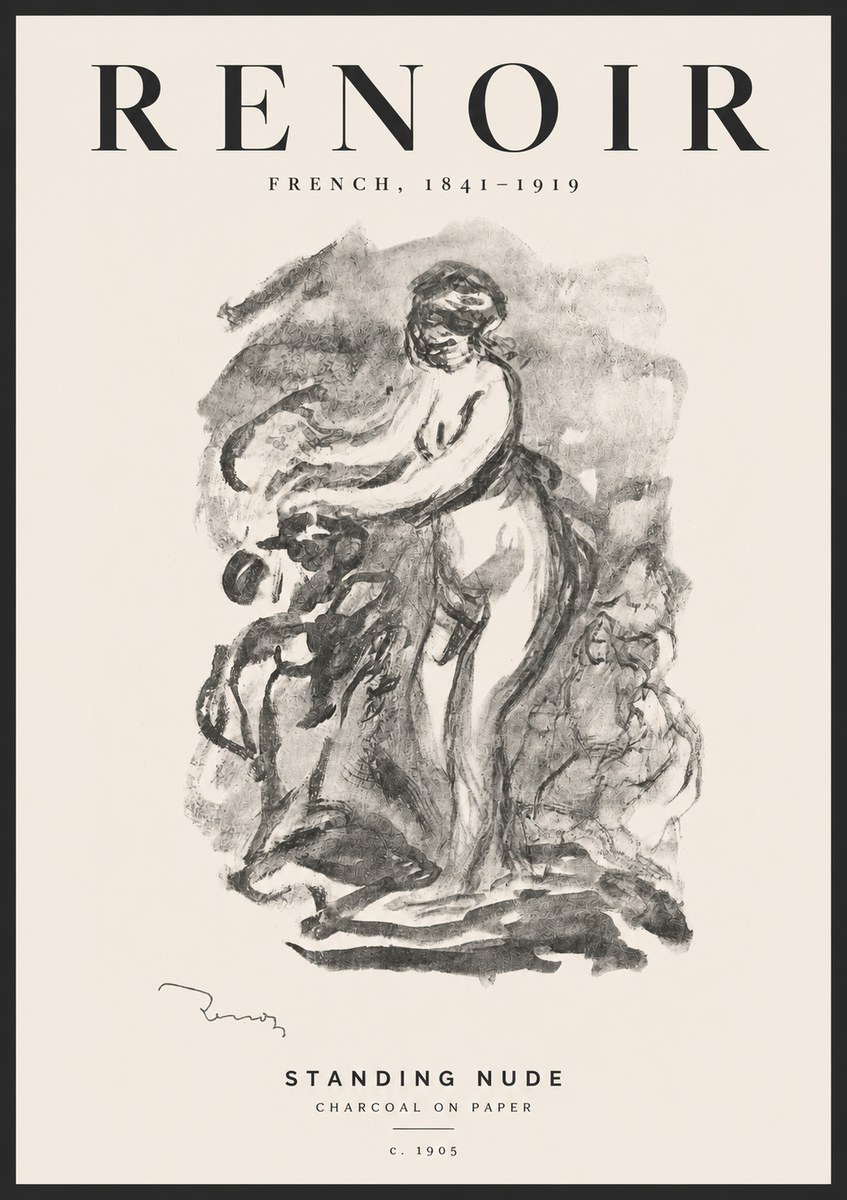 Renoir Standing Nude No4 - Póster