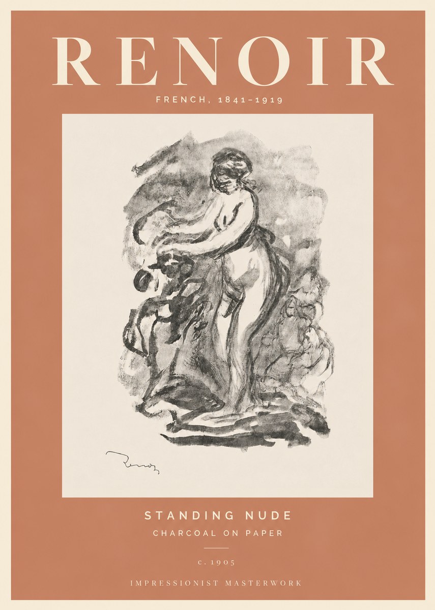 Renoir Standing Nude No5 - Póster