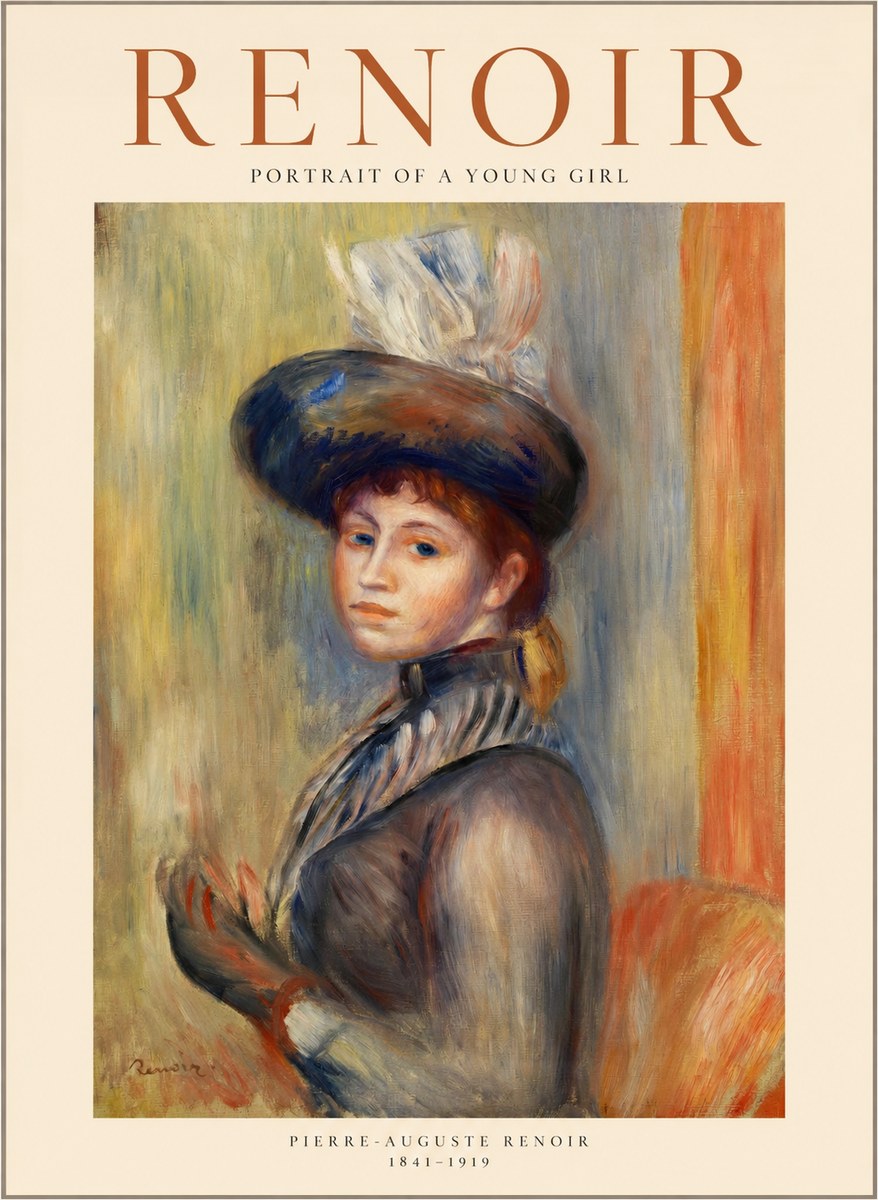Renoir Portrait of a Young Girl IV No1 - Póster