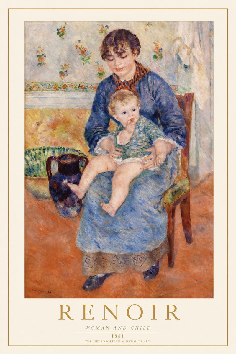 Renoir Woman and Child No1 - Póster