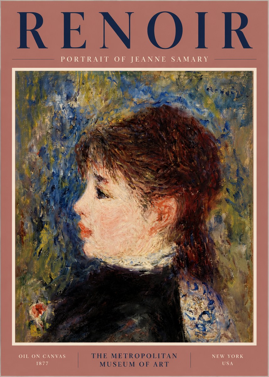 Renoir Portrait of a Young Woman II No4 - Póster