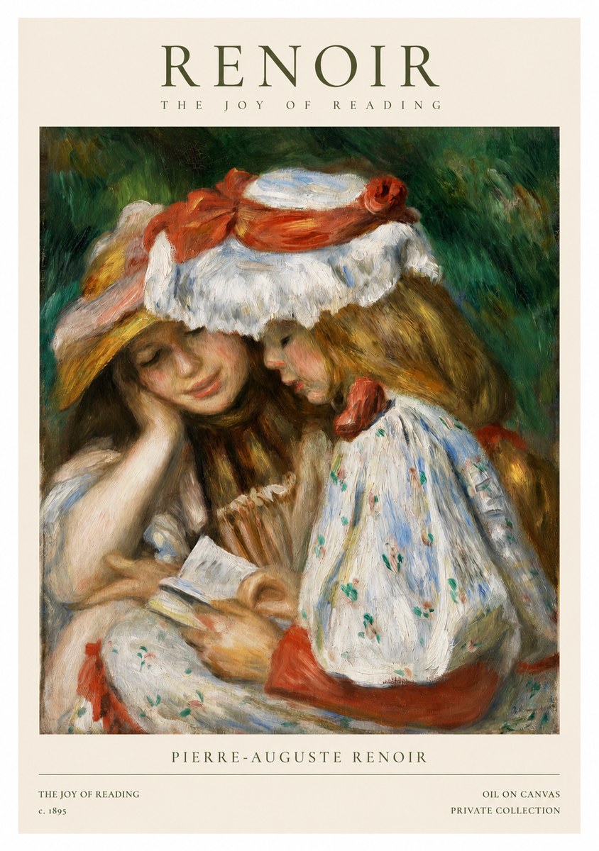 Renoir The Joy of Reading No1 - Póster