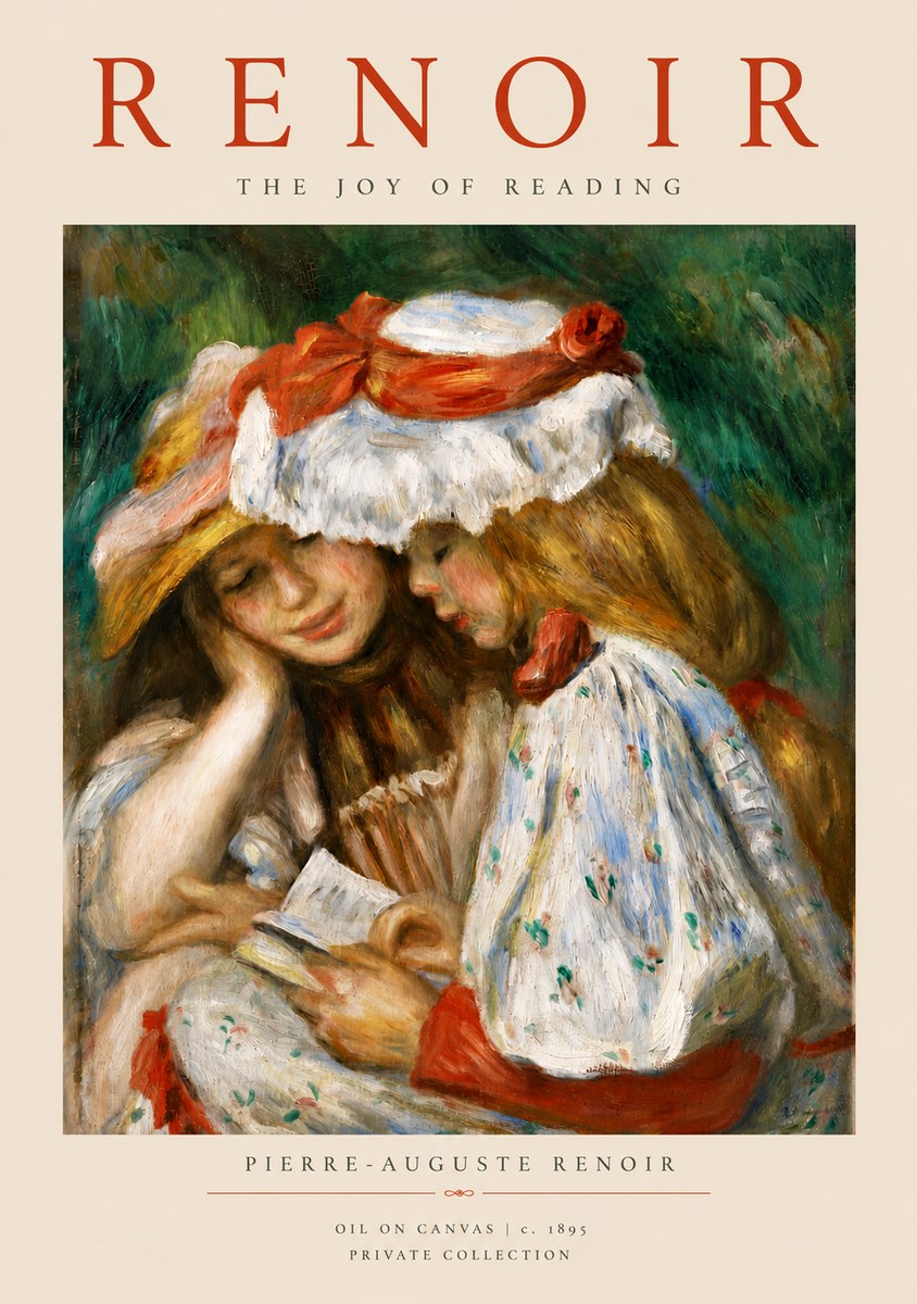 Renoir The Joy of Reading No5 - Póster